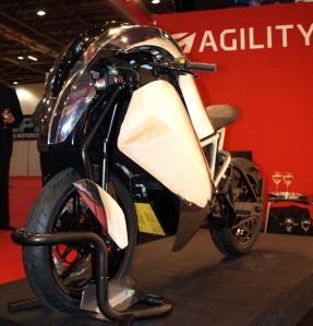 Agility Saietta Electric bike at the MCN bike show