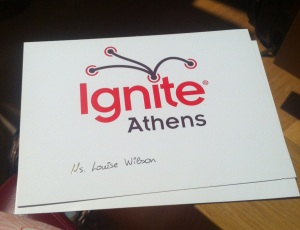 Ignite Athens place card