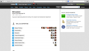 LinkedIn expertise section